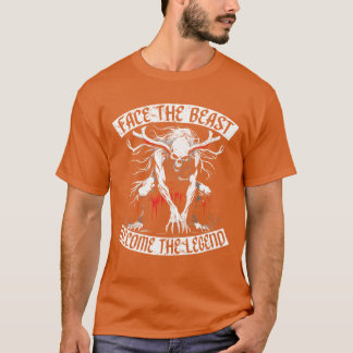 Camiseta Wendigo Cryptid Facehe Beast Becomehe Legend retro
