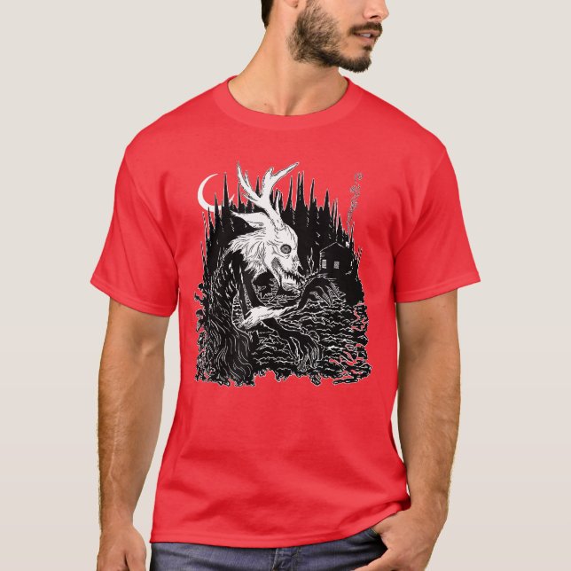 Camiseta Wendigohe Cryptid Cannibal Spirit of the Horror Fo (Frente)