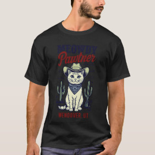 Camiseta Wendover UT EUA Design de Gato Parceiro Meowdy Div
