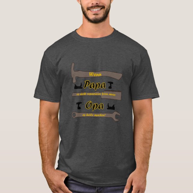 Camiseta Wenn Papa es nicht reparieren kann,... lustig (Frente)