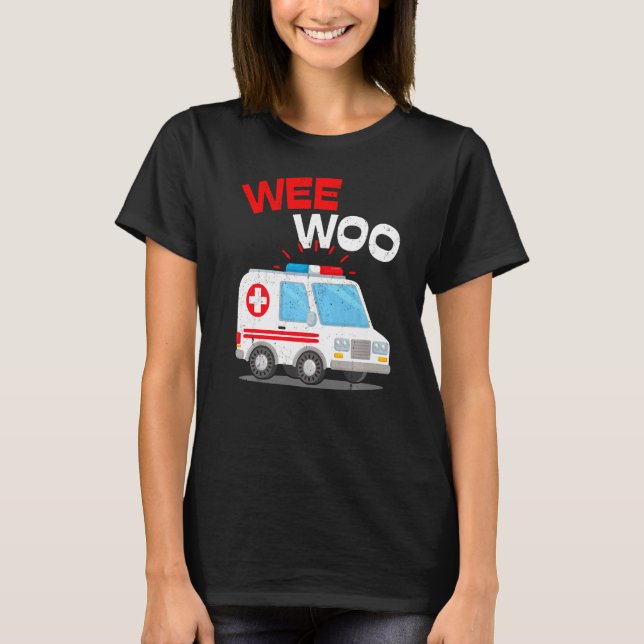 Camiseta Weo Ambulance AMR. EMS EMT Emergência paramédica (Frente)