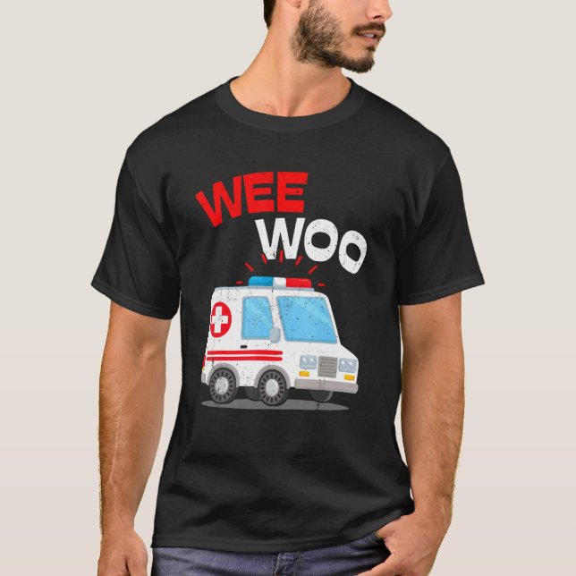 Camiseta Weo Ambulance AMR. EMS EMT Emergência paramédica (Frente)