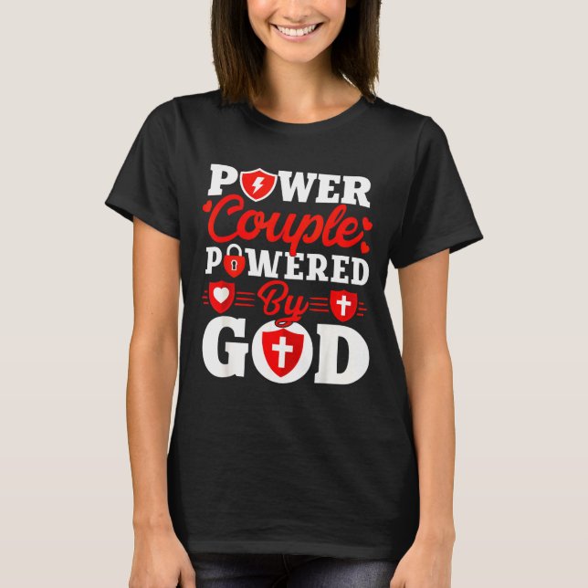 Camiseta Wer Couple Wered By God Christian Couples Matching (Frente)