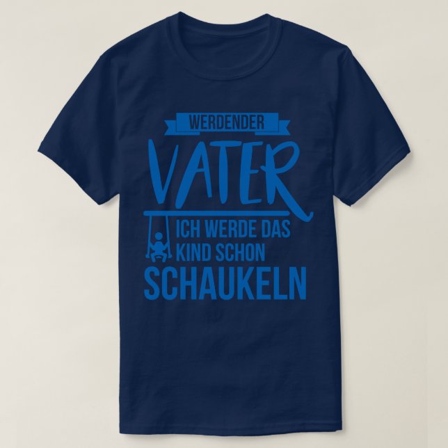Camiseta Werdender vater kind schaukeln (Frente do Design)