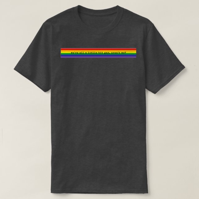 Camiseta were all a little bit gay arent we (Frente do Design)