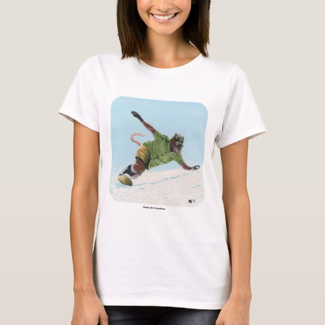 Camiseta Wererat Snowboarder Sports Fantasy Art T-Shirts (Frente)