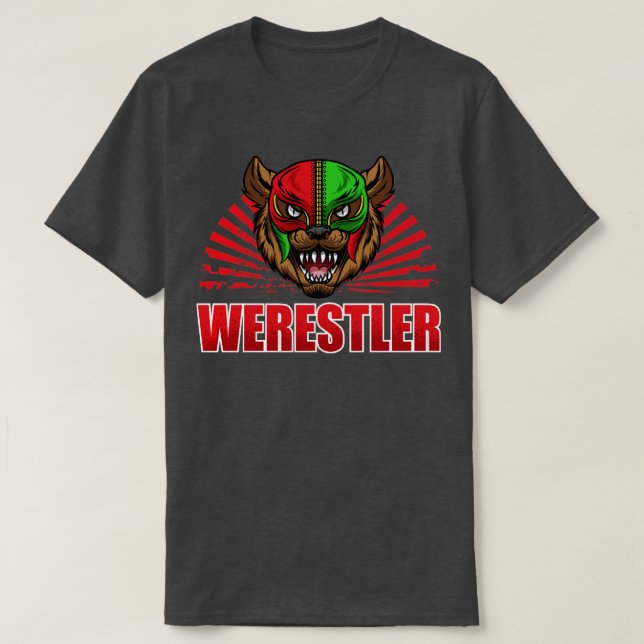 Camiseta Werestler Halloween Mascarado Lucha Libre (Frente do Design)