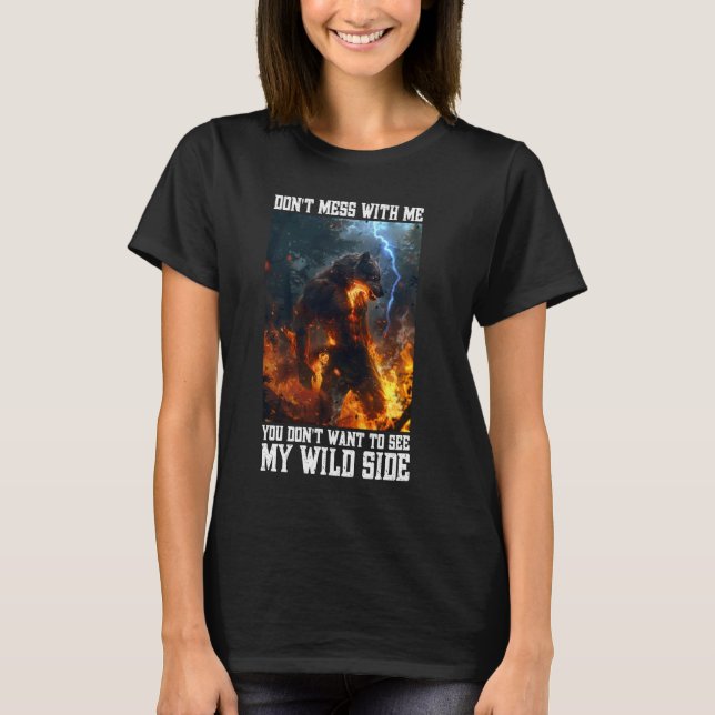 Camiseta Werewolf Choringy Aviso Wolf Meme Cringe Alpha Wol (Frente)