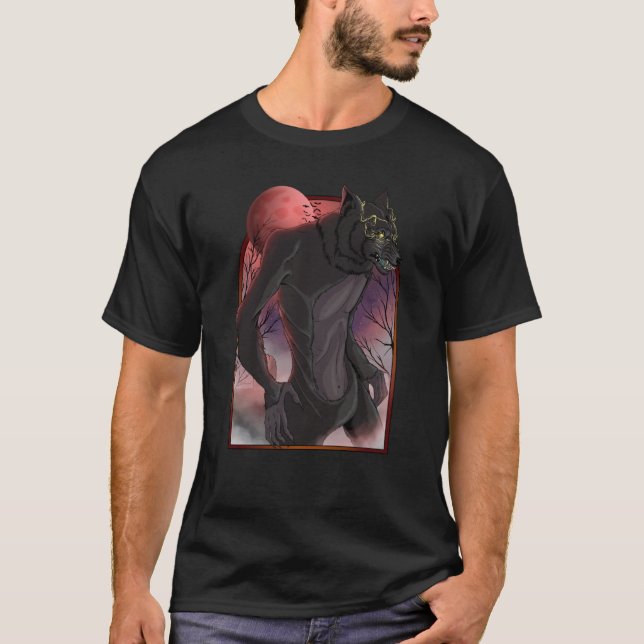 Camiseta Werewolf Mythical Creature Wolfman Cryptid Folklor (Frente)