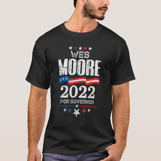 Camiseta Wes Moore Maryland Governador Eleição 2022 Democra (Frente)