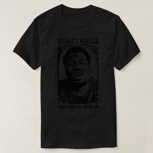 Camiseta Wesley Willis Retro Style Fan Art Design 1 (Frente do Design)