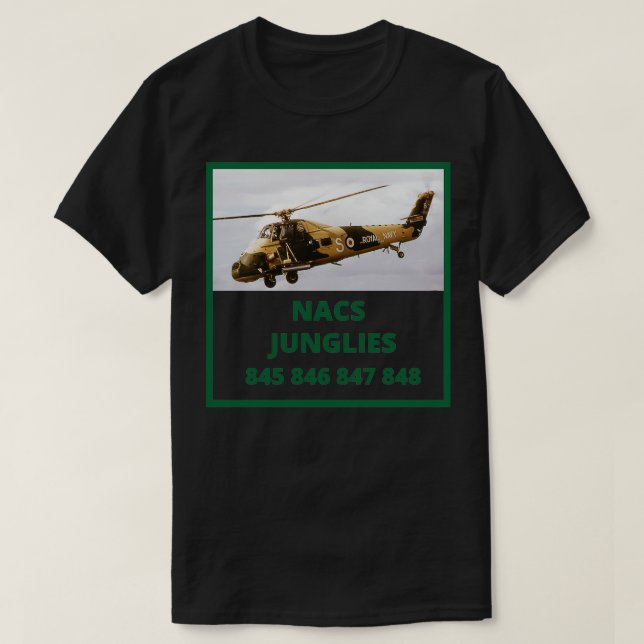 Camiseta Wessex Helicopter Junglies (Frente do Design)
