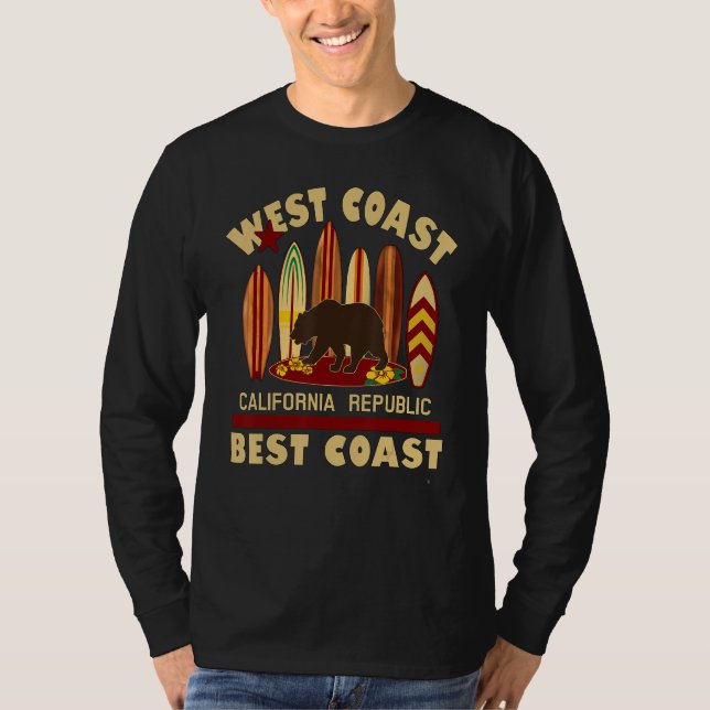 Camiseta West Coast Best Coast California Republic Bear Sur (Frente)