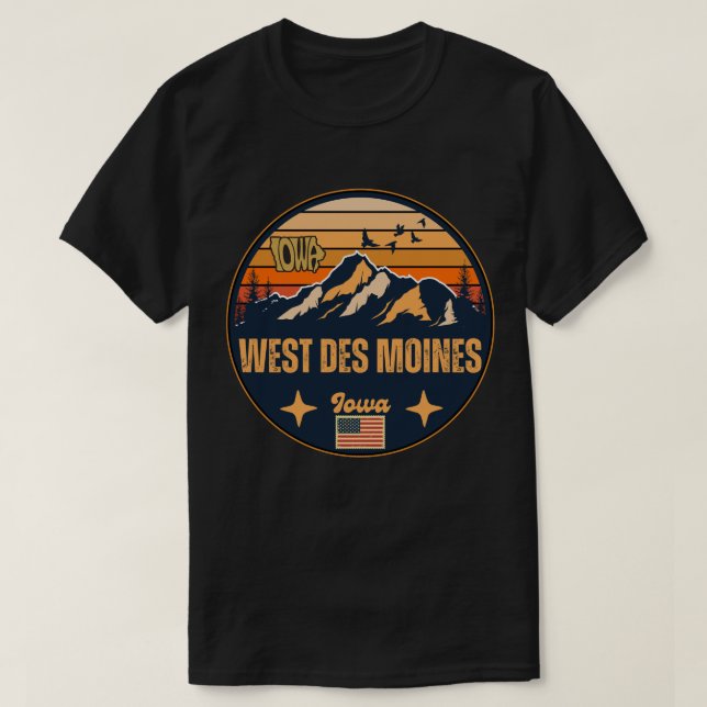 Camiseta West Des Moines, Iowa (Frente do Design)