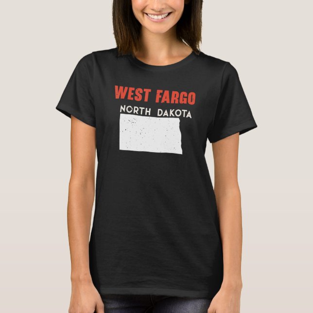 Camiseta West Fargo North Dakota USA State America Travel (Frente)