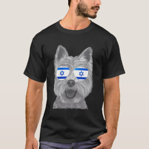 Camiseta West Highland White Terrier Dog Israel Flag Sungla