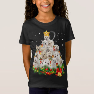 Camiseta West Highland White Terrier, Luzes de Árvore de Na