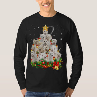 Camiseta West Highland White Terrier, Luzes de Árvore de Na
