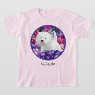 Camiseta West Highland White Terrier Pintando Arte Canina