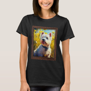 Camiseta West Highland White Terrier Westie pintando Sunflo