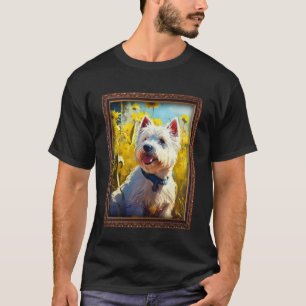 Camiseta West Highland White Terrier Westie pintando Sunflo