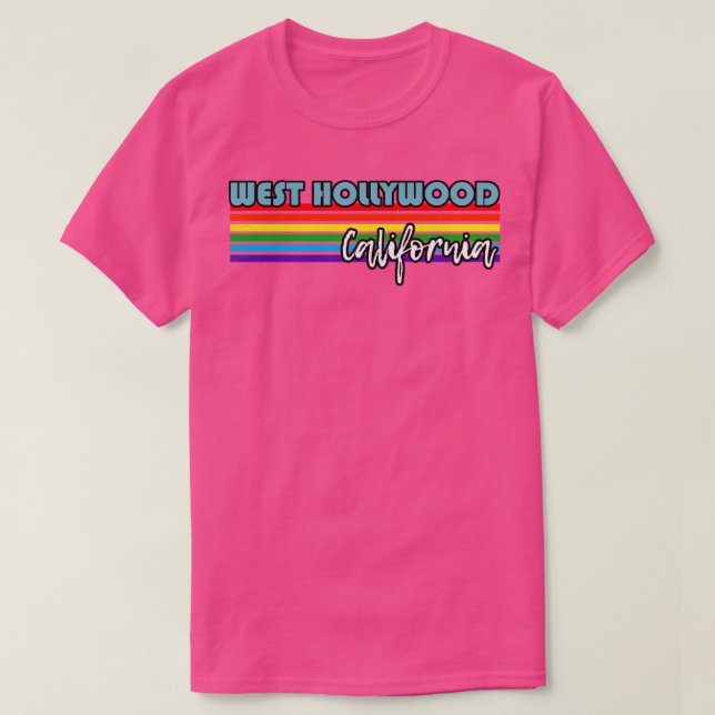Camiseta West Hollywood California Pride West Hollywood LGB (Frente do Design)