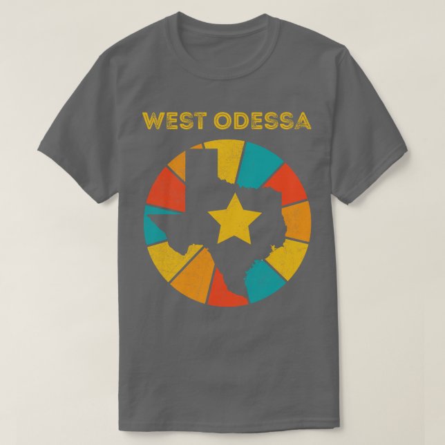 Camiseta West Odessa Texas Vintage afligiu Souvenir 1 (Frente do Design)