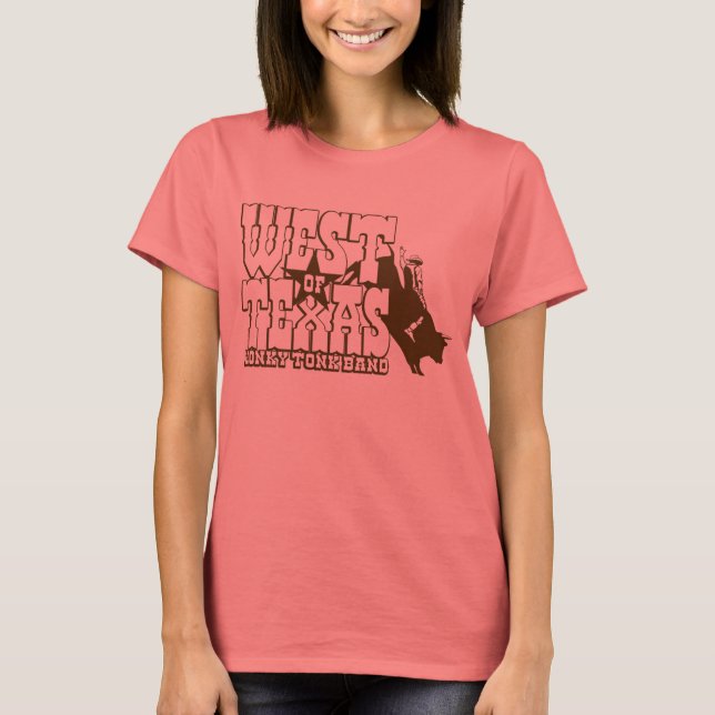 Camiseta West of Texas Girl's Ringer (Frente)