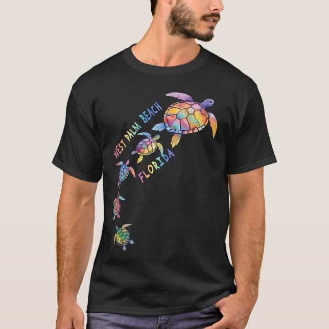 Camiseta West Palm Beach Florida Sea Turtle Lover Beach Vac (Frente)