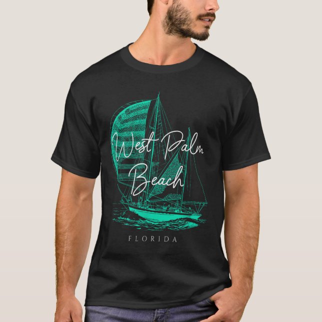 Camiseta West Palm Beach Sailboat (Frente)
