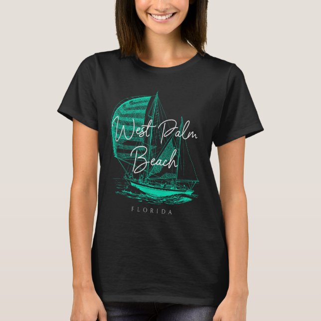 Camiseta West Palm Beach Sailboat (Frente)