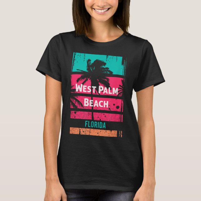 Camiseta West Palm Beach Souvenir - Lembrete da Flórida (Frente)