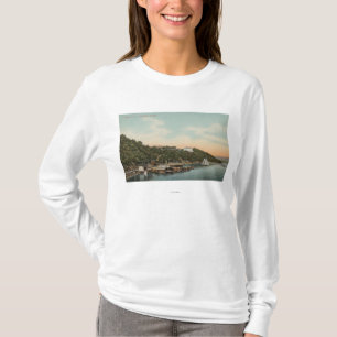 Camiseta West Point, NY - vista do porto no Rio Hudson