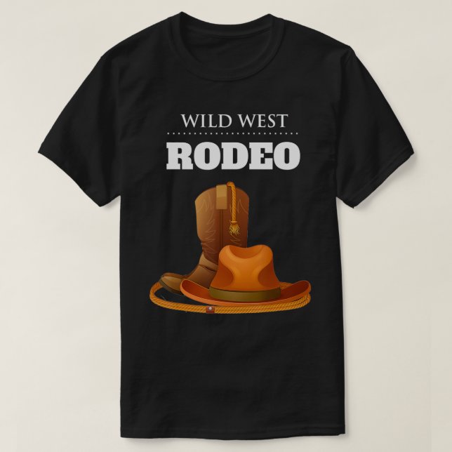 Camiseta West Rodeo selvagem (Frente do Design)