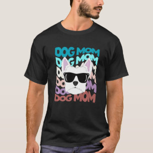Camiseta West Terrier Westie Mãe Legal Cachorro Retro Mãe