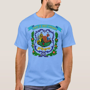 Camiseta West Virginia 1863 Blue Dourado X