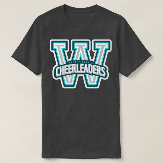 Camiseta West Virginia Cheerhead TShirt (Frente do Design)