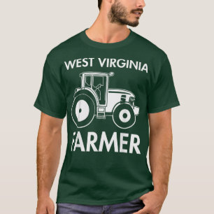 Camiseta West Virginia Farmer Vintage Men Trator Fazenda