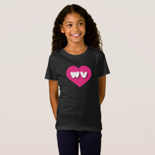 Camiseta West Virginia Hot Pink Heart - Amor
