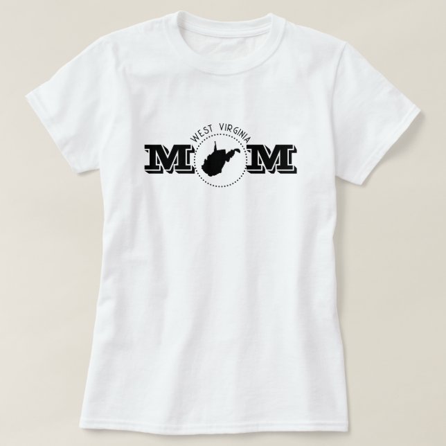 Camiseta West Virginia Mom  (Frente do Design)