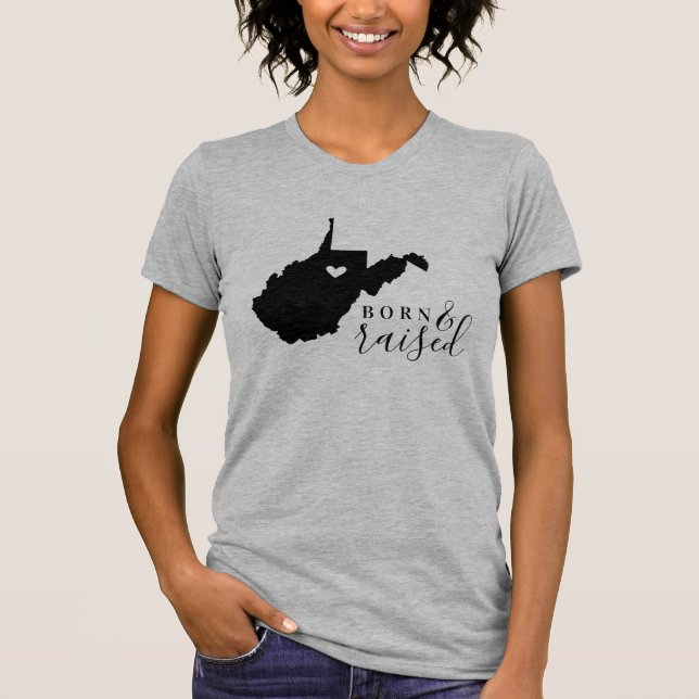 Camiseta West Virginia Nascer e Raised State Tee (Frente)