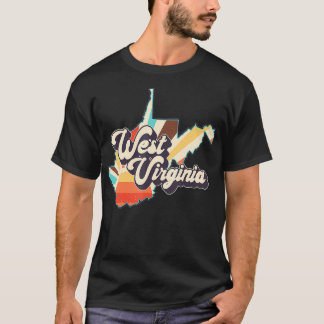 Camiseta West Virginia State Country Retro Engraçado