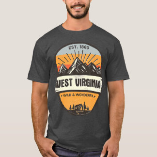 Camiseta West Virginia Wild And Wonderful Vintage Retro