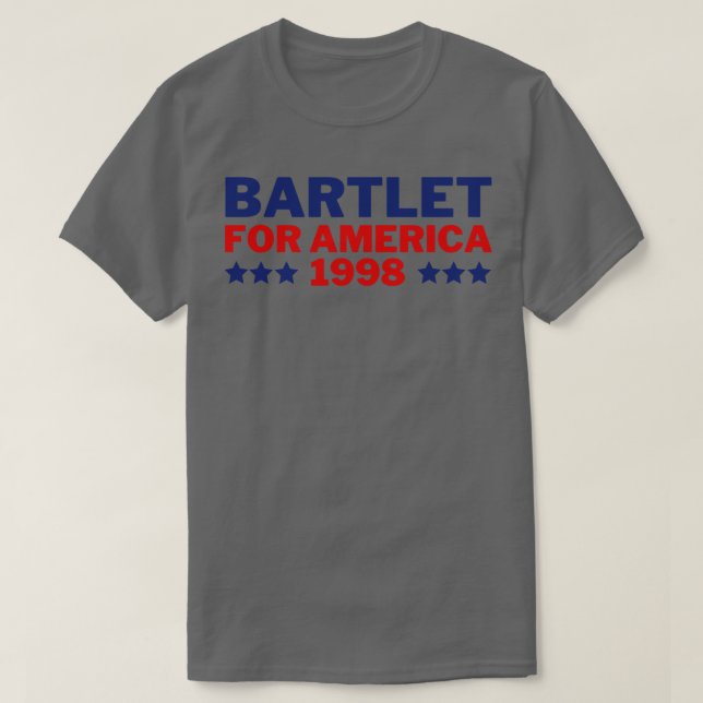 Camiseta West Wing Bartlet For America 1998 3 (Frente do Design)