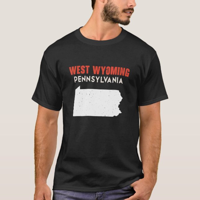 Camiseta West Wyoming Pennsylvania State America Viagem (Frente)