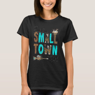 Camiseta Western Apenas uma Pequena Garota da Cidade Leopar