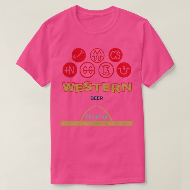 Camiseta Western Beer Retro Defunct Breweriana (Frente do Design)