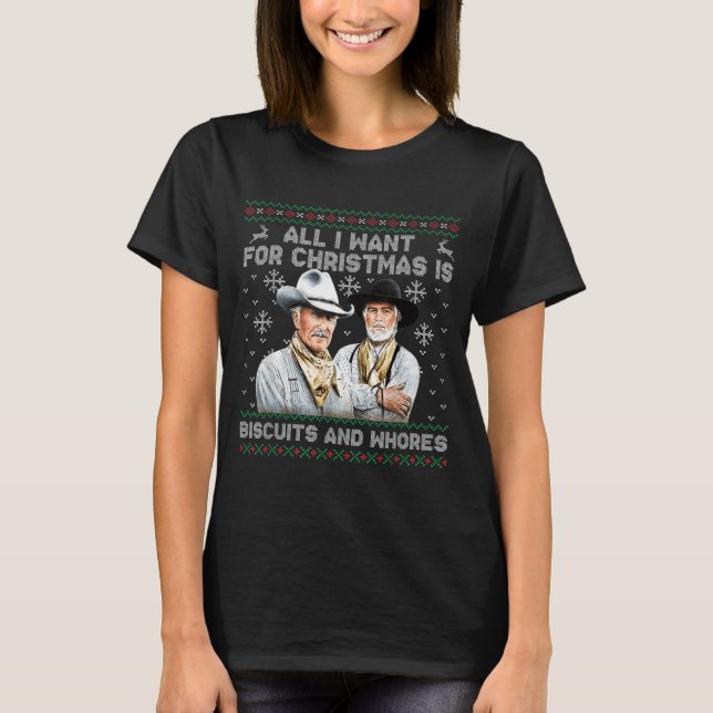 Camiseta Western Biscuits And S Christmas Quote  (Frente)
