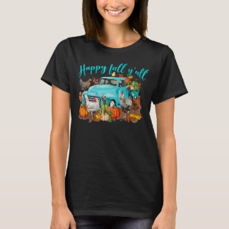 Camiseta Western Country Happy Fall Y'all Chicken