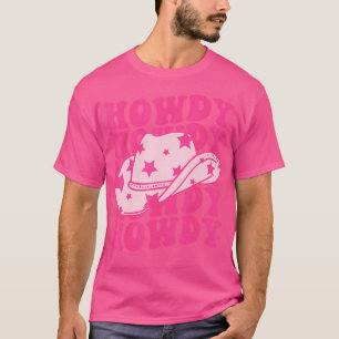 Camiseta Western Country Rodeo Cowgirl Hat Groovy Howdy